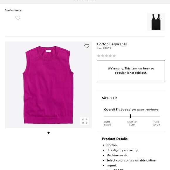 NEW‎ WITH TAGS J CREW COTTON CARYN SHELL IN DEEP FUCHSIA - Picture 6 of 6